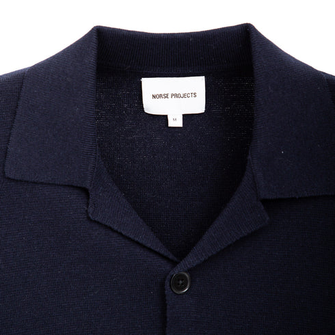 Norse Projects Nicolai Merino Cotton Milano Jacket Dark Navy N45-0619 Degli Uberti